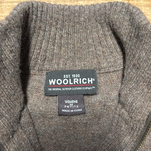 VTG Woolrich Sweater Womens MP Earth Tones Full Zip Knit 100% Wool 90s Cozy (7) - Picture 3 of 6